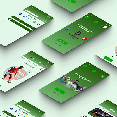 Football app UI Cards football mobileapp mobileappdesign ui uidesign uiux uiuxdaily