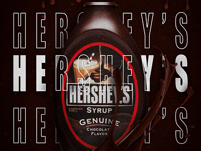 Syrupy Delight: A Journey into Graphic Design adobephotoshop chocolate graphic design hersheys syrup photomanipulation posterdesign