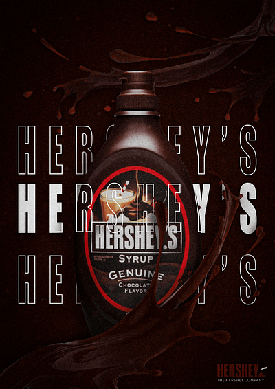 Syrupy Delight: A Journey into Graphic Design adobephotoshop chocolate graphic design hersheys syrup photomanipulation posterdesign