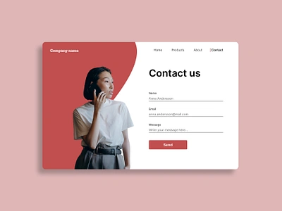 Daily UI #028 - Contact us challenge contact page contact us daily ui 28 dailyui dailyui 28 dailyui028 dailyuichallenge ui website