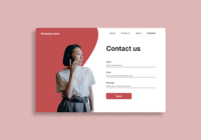 Daily UI #028 - Contact us challenge contact page contact us daily ui 28 dailyui dailyui 28 dailyui028 dailyuichallenge ui website