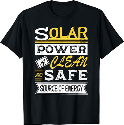 Renewable Energy-Clean,Green Solar Power Gift T-Shirt clean energy eco friendly graphic design green energy hydropower renewable energy solar power typography typography design wind power