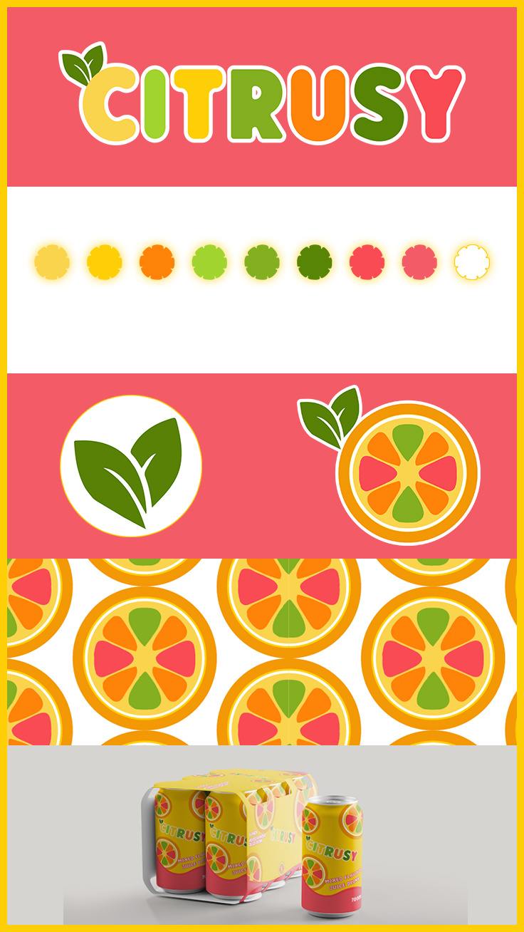 Citrusy Branding Layout adobe illustrator adobe photoshop branding design graphic design juice logo manual citrus juicer
