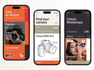 Photography classes - Mobile App Concept dailyuix