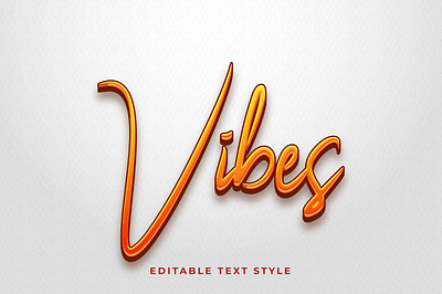 Editable 3D Text Style Effect golden