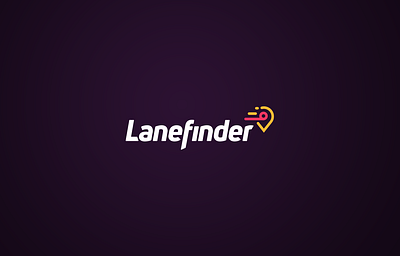 Lanefinder Logo for a Truck Driver Job Marketplace app branding cdl feminine interface logistics logo trucking ui