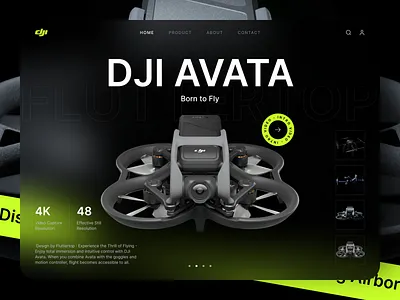 Drone DGI Avata: The Future of Digital Evolution aerial dgi dgi avata drone drone delivery drone design drones fluttertop fly hero section landing page map phantom quadcopter quadrocopter uav ui uiux ux web design