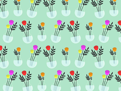 Floral bouquet seamless pattern abstract beautiful bouquet cartoon clothing doodle fabric floral flowers illustration pattern plants repeat retro seamless simple textile unique vintage wrapping paper