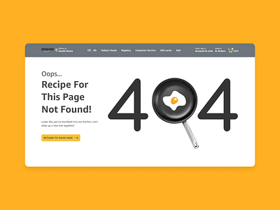 404 Page Redesign for Amazon 404 404 page design ui ux