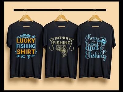 Fishing t-shirt design || T-shirt design branding christmas t shirt clothing design easter sunday fisher fisher man fishing fishing rod fishing tee free mockup graphic design halloween t shirt design id rather be fishing illustration logo lucky fishing shirt print t shirt design ui