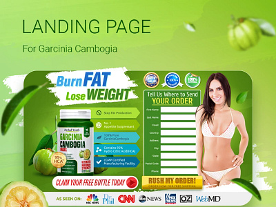 Landing Page For Garcinia Cambogia graphic design ui