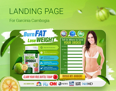 Landing Page For Garcinia Cambogia graphic design ui