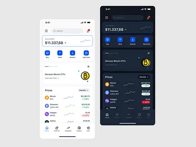Crypto mobile app design figma product productdesign ui ux