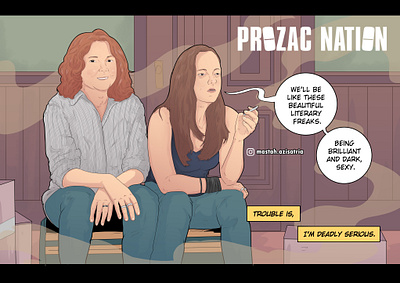 Prozac Nation (2001) Movie Fanart comic comic art comic book comic page graphic novel illustration movie prozacnation