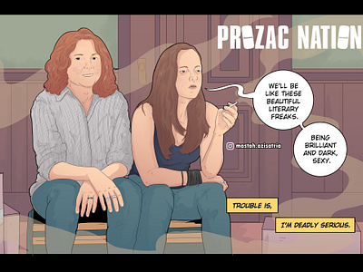 Prozac Nation (2001) Movie Fanart comic comic art comic book comic page graphic novel illustration movie prozacnation