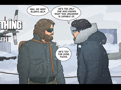 The Thing (1982) Movie Fanart comic comic art comic book comic page graphic novel illustration movie thething thething1982