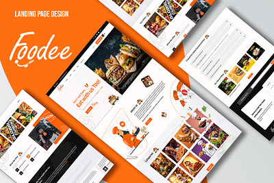 Foodee: Where Flavor Meets Convenience case study figma food web html landing page responsive landing page restaurant page ui user interface web web template website website design website template