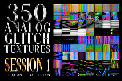 350 VHS Glitch Textures - SESSION 1 aesthetic crt distorted glitch art glitchart lo fi lofi old tv overlay overlays rainbow tv vaporwave vhs waves