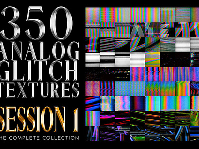 350 VHS Glitch Textures - SESSION 1 aesthetic crt distorted glitch art glitchart lo fi lofi old tv overlay overlays rainbow tv vaporwave vhs waves