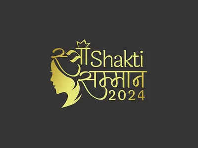 Logo Animation Stree Shakti Samman 2024 2024 animation awards branding crown design event event logo girl golden graphic design logo logo animation logo design motion graphics music shakti stree women