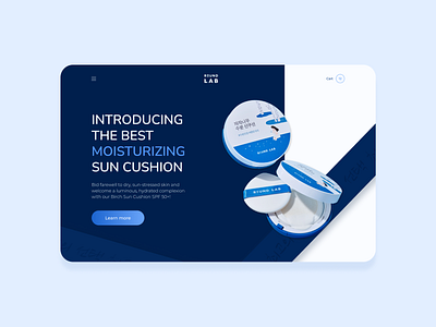 RoundLab Landing Page Design beauty products design korean landing page skincare ui ux web design