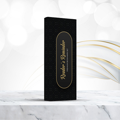 Premium "Bookmark box" Design black book bookmark box box design brand brand identity branding gold golden graphic design media nice premium print printing readers