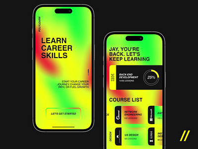 Educational Mobile iOS App animation app app screen design branding career course dashboard design education edutech graphic design illustration interface learning mobile online typography ui ux vector