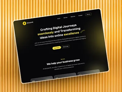 Agency Portfolio Website - Landing Page agency portfolio agency website dark mood dark ui design figma hero section landing page portfolio website prototyping ui ui design ui ux ux design website