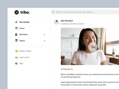 Tribe social feed app community desktop facebook feed feed app illustration landing light mode dashboard minimal app minimal design simple design social social app social feed twitter uidesign web