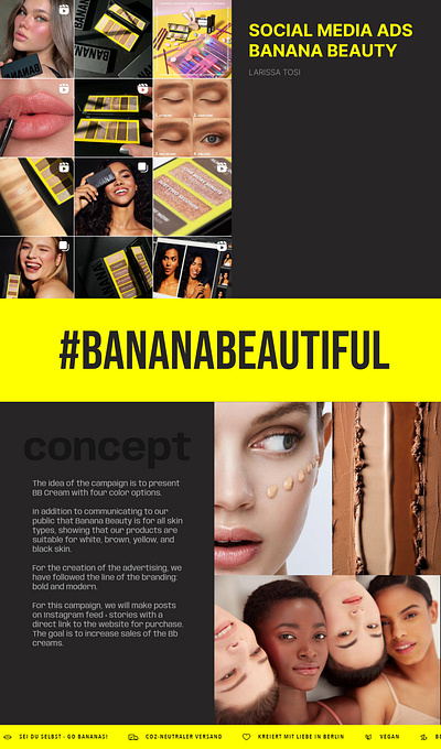 BANANA BEAUTY SOCIAL MEDIA ADS ads animation branding graphic design motion graphics socialmedia strategy