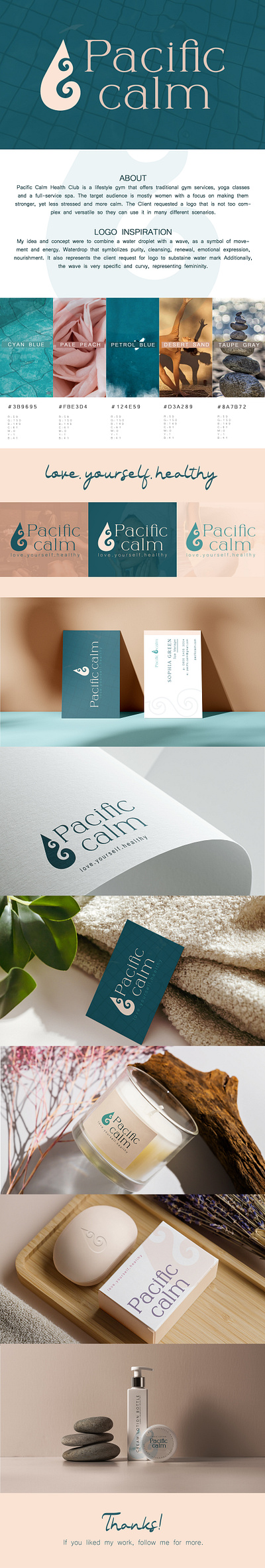Pacific Calm - Logo design branding design graphic design illustrator logo pacific calm photoshop spa logo typography vector