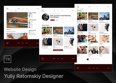 Yuliy Ratomskiy Website designer webdesign website