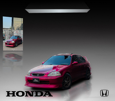 Photo Manipulation | Honda Civic automobile car civic graphic design honda photo manipulation poster design sports