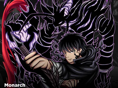 Monarch Solo Leveling (Sold) anime animenew beru igris jinwoo manga manhwa monarch shadow monarch sololeveling sololevelingapparel sololevelingdesign sungjin sungjinwoo