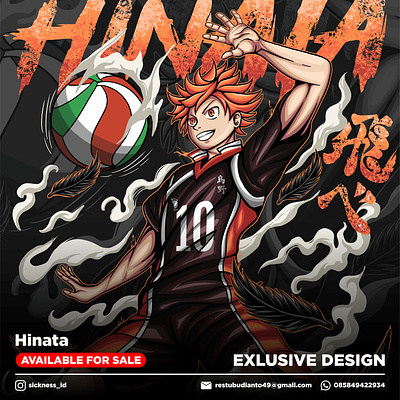 Hinata Haikyuu! anime animedesign apparel apparelhaikyuu forsale haikyu haikyuu haikyuu! hinata hinatahaikyu ilustration tshirt design volleyball