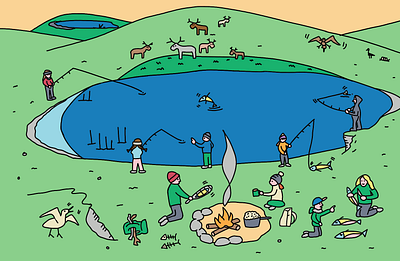 Memories sketch - Finnmark illustration procreate