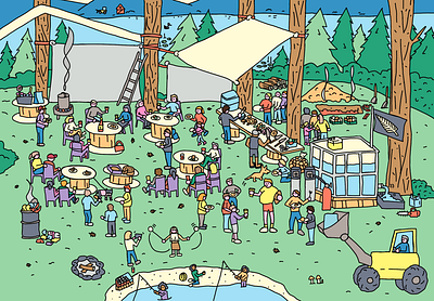 Memory sketch - Hungi in Norway illustration procreate