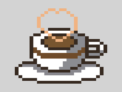 Pixel art coffee cup 1980s 80s backtothe80s character design coffee cup design digital illustration art illustrator pixel art pixelartist pixels