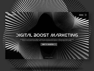 Digital marketing company futuristic website modern website ui ux
