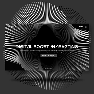 Digital marketing company futuristic website modern website ui ux