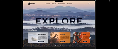 Gnome - Carousel hero section carousel explore hero section landing page travel