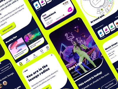 MusicLounge App app app design blue app concert app music app neon app neon design ui ui design ux ux design