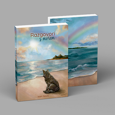 "Conversations with the sea" Book Cover Design book book cover cover digital illustration illustration sea wolf