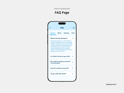 Daily UI Challenge #25 design faq mobile design ui uichallenge ux uxdesigner uxui