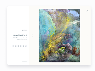 Art showcase slider and modal art cleanui design modal showcase slider ui