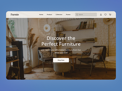 Furnie - E-Commerce Furniture Homepage furniture furniture landing page homepage furniture landing page web design web ui