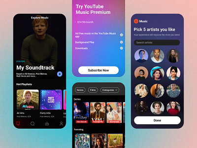 Music App UI Design design ui ux