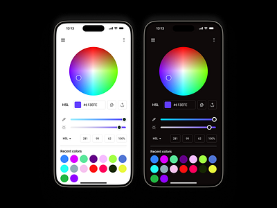 Color Picker app design mobile design ui ux