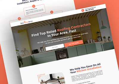 Landing Page UI Design of Home Service Provider Website graphic design logo ui ux