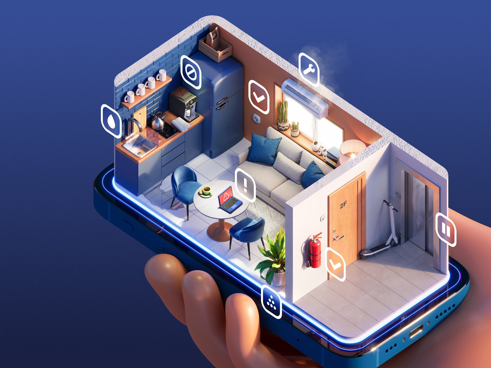 3D room infographic 3d 3d art 3d diorama 3d house 3d illustration 3d infographic 3d phone 3d room airbnb app cutaway diorama house house infographic infographic infographic design infographics interior room